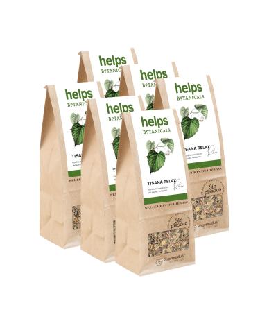HELPS PHARMADUS BOTANICALS HELPS INFUSIONES - Relaxing Infusion of Linden Lemon Balm and Orange Blossom (loose leaf). Relax with this herbal tea. 100-gram bag. Pack of 3