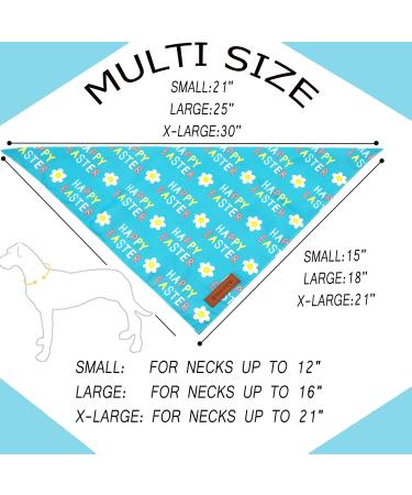 Realeaf Happy Easter Dog Bandanas 2 Pack - Premium Reversible Pet Scarf for Boy & Girl - Durable Fabric Holiday Bandana for Dogs (Large) - Buy Online on GoSupps.com