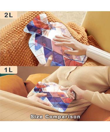 Shop Naanle Geometric Flower Hot Water Bottle - 2L Heat & Cold Therapy for Pain Relief | Transparent Design for Bed & Hand Feet Warmth - International Shipping Available - Buy Online on GoSupps.com