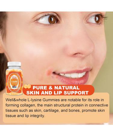 Buy Well&Whole L-Lysine 500mg Gummies - Vegan Amino Acid Supplement for Gum & Lip Health - Non-GMO Gluten-Free - 60 Count - Buy Online on GoSupps.com