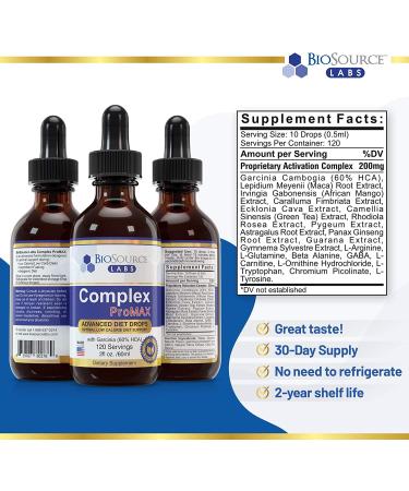 BioSource Labs Complex ProMAX Premium Diet Drops - 2 Fl Oz (Pack of 2) - Buy Online on GoSupps.com