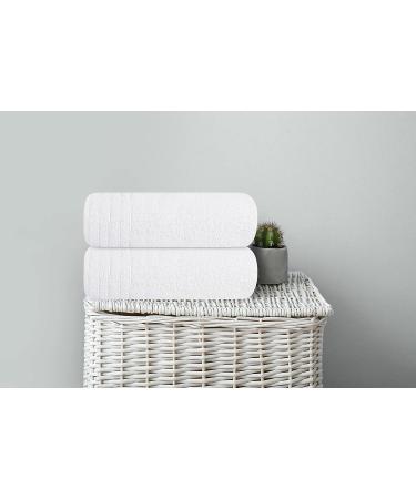 Tens Towels Large 100% Cotton Bath Towels 30x60 Inches - 4 Pack White Set | Super Absorbent, Quick Dry & Lightweight | Ideal for Daily Use - Buy Online on GoSupps.com