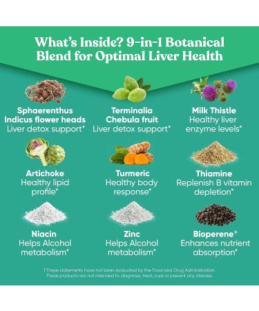 Vital Liver Cleanse Detox & Repair 9-in-1 Supplement - Milk Thistle, Artichoke, Turmeric, Adaptogens - 60 Vegetarian Capsules - Buy Online on GoSupps.com