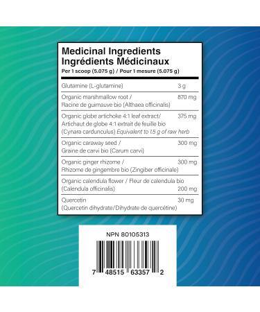 Health IS Wealth Organic GutMEND Advanced Gut Health Powder with Ginger L Glutamine Marshmallow Root - Relieves Inflammation Indigestion Nausea - 5g per Serving (150g) - Buy Online on GoSupps.com