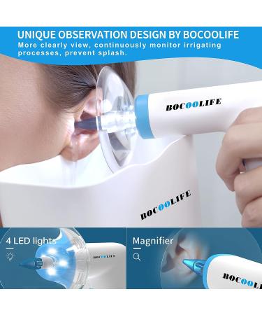 BOCOOLIFE Electric Ear Irrigation Kit - Ear Wax Removal System with 4 Pressure Levels, 12 Ear Tips & Basin - Ear Cleaner for Adults - Buy Online on GoSupps.com