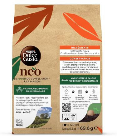 NESCAF Dolce Gusto NEO Lungo - 72 Coffee Pods (6 boxes of 12 pods) - Compatible with coffee machines only - Buy Online on GoSupps.com
