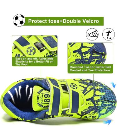 Mitudidi Children s Football Shoes Lightweight Breathable Non-Slip Unisex Size 28-37 EU Blue Green - Buy Online on GoSupps.com
