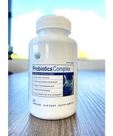 Natrihealth Probiotics Complex- 20 Billion CFU 17 Probiotics Strain 60 Capsules Support Gut Health and Digestive