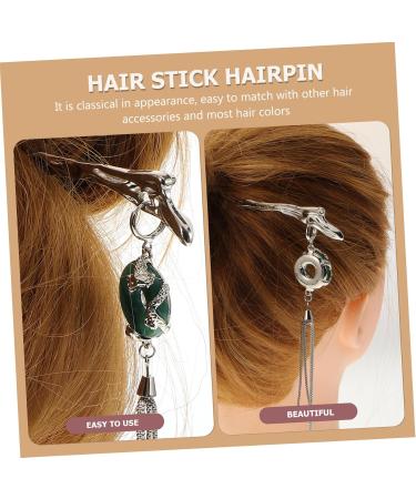 Hairpin Womens Hair Clips Hair Clips for Women Hair Accessories Chinese Hair Stick Metal Hair Stick Chinese Hair Bun Hair Chopsticks for Hair Fork Women's Twine Acrylic - Buy Online on GoSupps.com