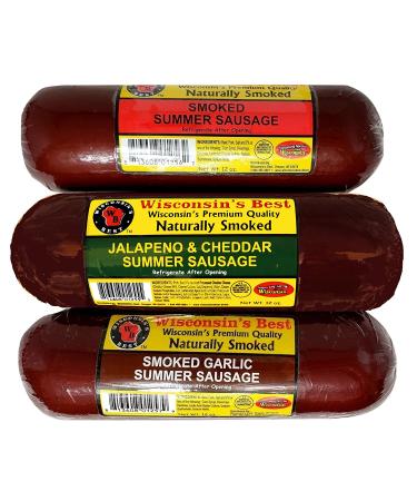 Wisconsin's Best Cheese Company Snacker Gift Basket - Sampler of Smoked Summer Sausages, 100 Cheeses & Crackers - Buy Online on GoSupps.com