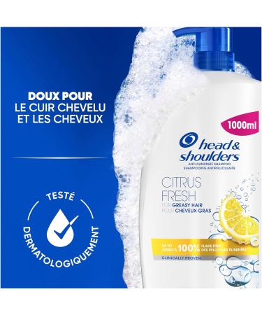 Head & Shoulders Citrus Fresh Anti-Dandruff Shampoo For Oily Hair With Pump 1000ml. Up To 100% Dandruff Eliminated Clinically Proven. Daily Use - Buy Online on GoSupps.com