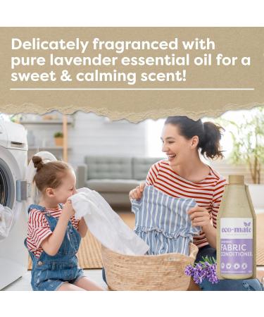 Eco-Mate - Lavender Concentrated Fabric Conditioner - 500ml (Pack of 3) - Eco Friendly - 100% Plant-Based Biodegradable Fabric Softener - Natural Ingredients - Fresh & Calming Fragrance - Buy Online on GoSupps.com