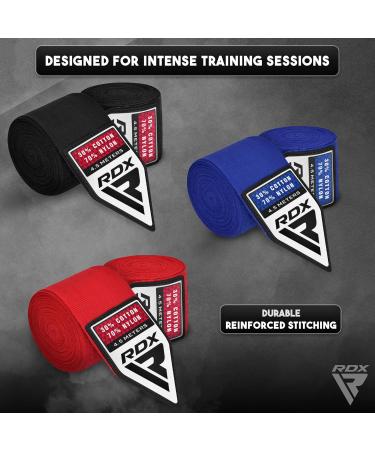 RDX 4.5m Professional Boxing Bandages - MMA Muay Thai & Kickboxing - Elastic Hand Wraps with Thumb Loop - Pack of 3 for Training - Buy Online on GoSupps.com