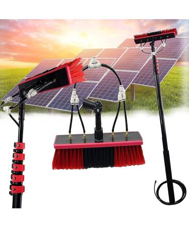 photovoltaic cleaner window cleaning pole Water Fed Pole Kit 20M Length Water Fed Brush W/Squeegee Water Fed Cleaning System 3-In-1 Aluminum Outdoor Window Cleaner Hose Cleaning Tool 7.2 7.2m - Buy Online on GoSupps.com