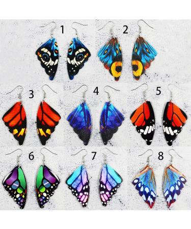 Feylie Butterfly Wing Drop Earrings | Stylish Leather Pendant Earrings for Women & Girls | Perfect Party Gift - Buy Online on GoSupps.com