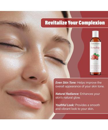 Plant Guru Rosehip Oil Refined 8 fl. oz. Cold Pressed 100% Pure & Natural Carrier for Skin Face Body and Hair Moisturizing. Great for DIY Creams Lotions and Lip Balms - Buy Online on GoSupps.com
