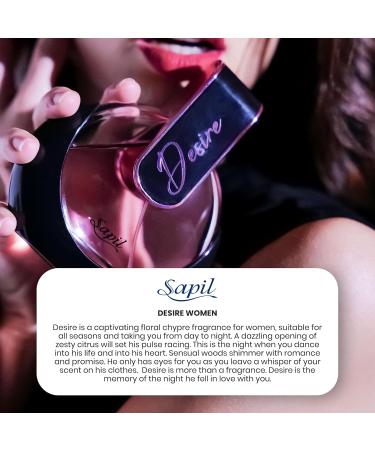 Sapil Desire Perfume for Women Long-lasting Dubai Perfume EDP Spray Floral Chypre Scent 2.7 Oz (80 ml) Ideal Arabic Cologne for Women Gift for Any Occasion - Buy Online on GoSupps.com