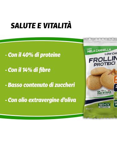  WHY NATURE WHY NATURE LOW CARB PROTEIN FROLLINES Gluten-free protein Frollins for a protein-rich breakfast Apple and cinnamon flavor 30g - Buy Online on GoSupps.com