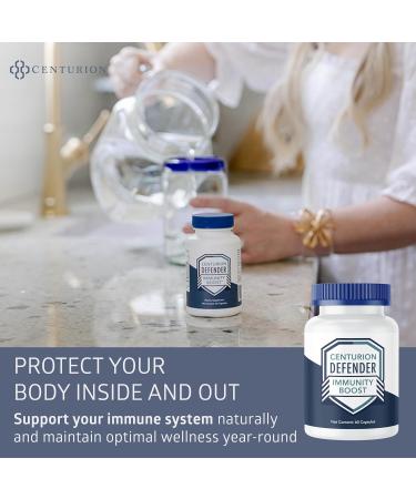 Centurion Labs Defender Immunity Boost 5-in-1 Powerful Blend of Quercetin Zinc Vitamin D Vitamin C Copper to Help Support Overall Health 60 Caps - Buy Online on GoSupps.com