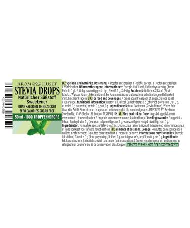 100% Pure Natural Stevia Sweetener Drops | Zero Calorie Sugar Replacement | Tasteless Table Sweetness for Diabetics | Premium Quality Made in Sweden | 50 ml - Buy Online on GoSupps.com