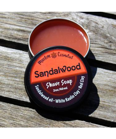 Sandalwood Shave soap - Mens Natural solid shaving cream - Moisturizing/Leaves skin soft // Made in Canada - Muslim Cosmetics - Sandalwood 2oz - Buy Online on GoSupps.com