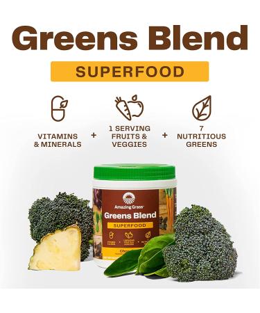 Buy Amazing Grass Green Superfood Chocolate 17 oz - Nutrient-Packed Superfood Supplement - Buy Online on GoSupps.com