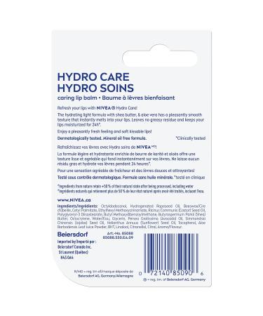 Buy NIVEA Lip Hydro Care - Pack of 2 | Moisturizing Lip Balm for All Skin Types | International Shipping Available - Buy Online on GoSupps.com