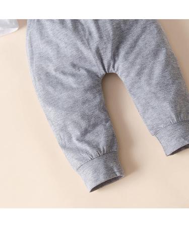 Haokaini Baby Boy First Birthday Grey Bow Tie Romper Bodysuit | Cake Smash Outfit | 3-9 Months - Buy Online on GoSupps.com
