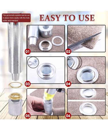 Hilitchi 160 Sets 1/2 Inch Grommets Eyelets Grommet Kit with Punch Hole Tool Installation Tool for Tarpaulin  Fabric  Curtains and Craft Making  Tarpaulin Repair (Assorted Color) - Buy Online on GoSupps.com