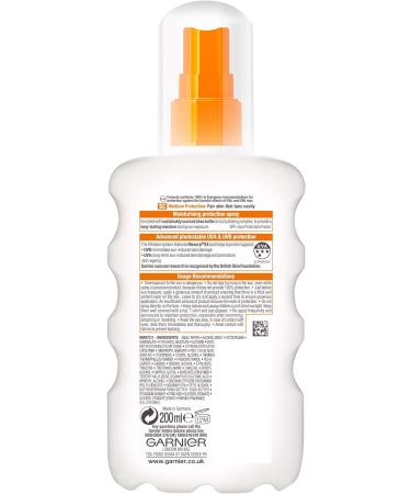Garnier Ambre Solaire Ultra-Hydrating Shea Butter Sun Cream Spray SPF20 200ml - Medium Sun Protection - Buy Online on GoSupps.com