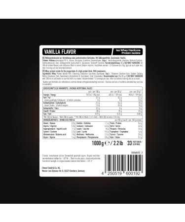 ESN IsoWhey Hardcore Protein Vanilla 1000g Whey Isolate Protein Powder Vanilla 1000 g (Package of 1) - Buy Online on GoSupps.com