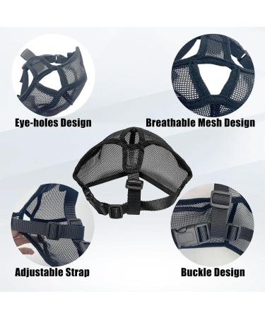 Short Snout Dog Muzzle French Bulldog Muzzle Frenchie Muzzle Short Billed Dogs Muzzle Anti Bitting Chewing Barking with Adjustable Breathe Mesh Overhead Strap for Flat Faced Dog - Buy Online on GoSupps.com