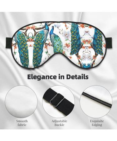 Beautiful Peacock Flowers Unisex Eye Mask | Soft Light-Blocking Sleeping Mask | Comfortable Black Design - Buy Online on GoSupps.com