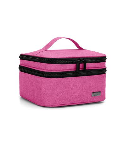 LUXJA Nail Polish Carrying Case - Pink | Holds 20 Bottles (15ml) | Portable Organizer Bag for Manicure Set - Buy Online on GoSupps.com