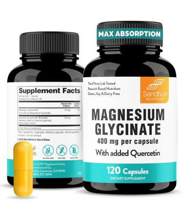 Sandhu's Vitamin D3 K2 & Magnesium Glycinate with Quercetin Capsules | Supports Quality Sleep Relaxation Immune Muscle Health & Energy - Buy Online on GoSupps.com