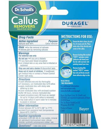 Dr. Scholl's Duragel Callus Removers - 4 Cushions + 4 Medicated Discs - Buy Online on GoSupps.com