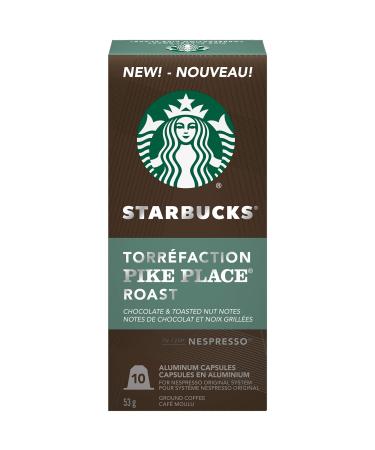 Starbucks By Nespresso Pike Place 5 X 10 Nespresso Coffee Pods 50 Count Pike Place 10 count (Pack of 5)