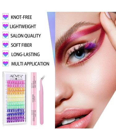 120 Colored Cluster Lash Extension Kit - DIY Home Application with Bond Seal & Applicator Tool - Buy Online on GoSupps.com