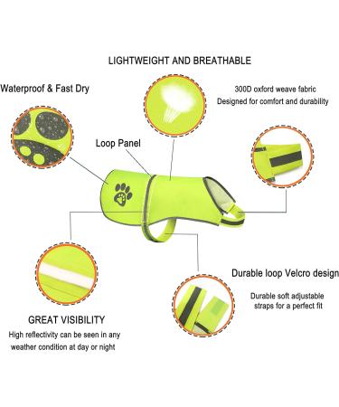 Spofly Dog Safety Vest - High Visibility Reflective Jacket for Dogs - Medium Yellow - Buy Online on GoSupps.com