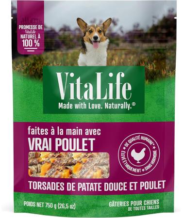 VitaLife 750 g Sweet Potato & Duck Twists All Natural Dog Treats & 750 g Sweet Potato & Chicken Twists All Natural Dog Treats - Buy Online on GoSupps.com