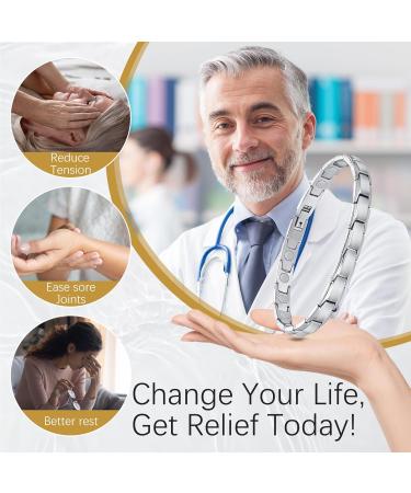 Jeracol Titanstahl Magnetic Hard Band for Women | Adjustable 3500 Gauss Magnetic Bracelet with Distance Tools | Silver Jewelry - Buy Online on GoSupps.com