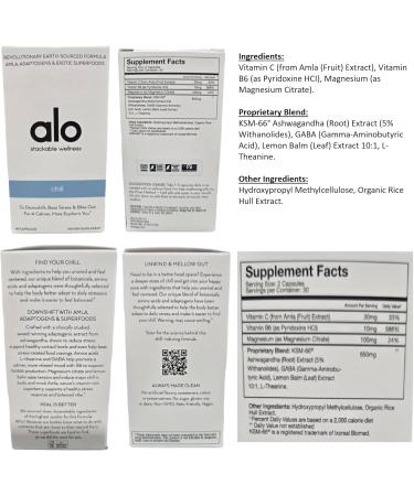 ALO Chill Capsules Relaxation Supplement Which Supports Calmness and Mental Clarity - Buy Online on GoSupps.com