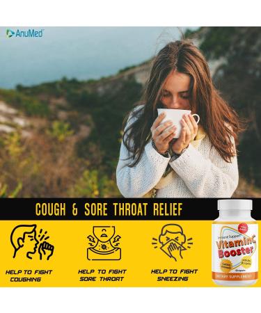 Immune System Booster | Vitamin C 2000mg, Zinc 500mg, L-Lysine & Bioflavonoids | Antioxidant-Rich Formula (60 Capsules) | Gluten-Free, Non-GMO, Vegan | 2 Month Supply - Buy Online on GoSupps.com