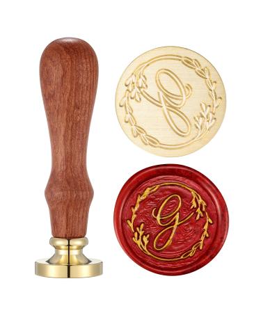 Yoption Initial Alphabet Wax Seal Stamp Retro Letter M Sealing Wax Stamp  Brass Head Wooden Handle for Wedding Party Invitation Envelopes Stamp M