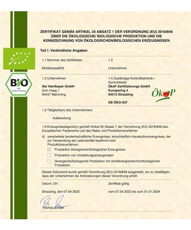 Premium Organic Hanfbayer Hemp Seeds 350g | Vegan Superfood Rich in Protein Omega-3 & Magnesium | Includes Delicious E-Recipes - Buy Online on GoSupps.com
