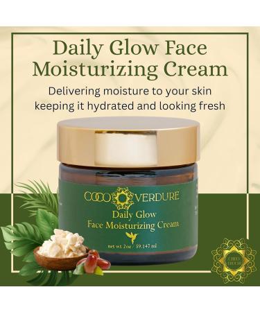 Coco Verdure Daily Glow Face Moisturizing Cream - Ultra Hydrating Facial Moisturizer with Vitamin E Jojoba Oil & African Shea Butter. Lightweight Nutrient Rich Formula for Dry Sensitive Skin. 2oz - Buy Online on GoSupps.com