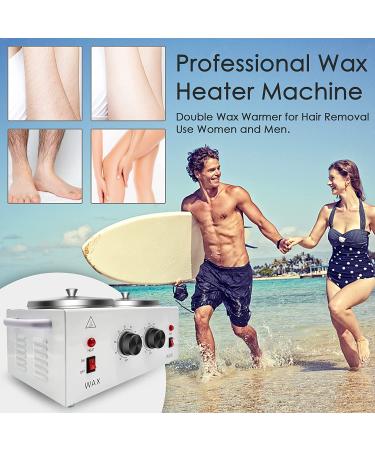 Professional Dual Wax Warmer Heater for Hair Removal - Salon Quality SPA Equipment with Adjustable Temperature Set - Includes 100 Wax Applicator Sticks - 101 Piece Set - Buy Online on GoSupps.com