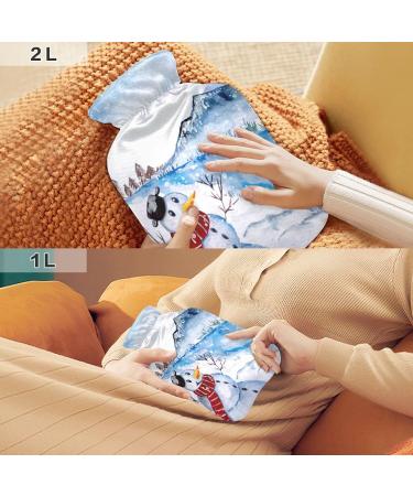 Snowman Winter Christmas Heat Bottle - 2L Pain Relief Water Bag for Adults & Children | Warming Bottle for Cozy Comfort - Buy Online on GoSupps.com