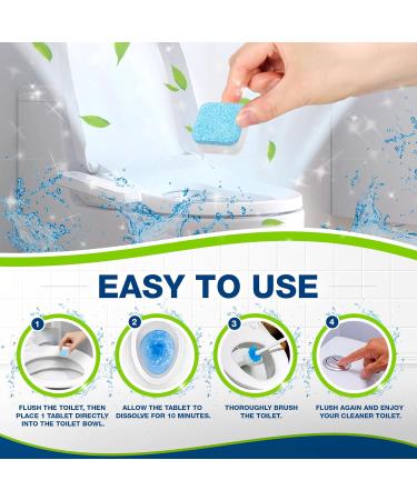 True Fresh Toilet Bowl Cleaner Tablets - 24 Pack Year-Long Cleaning & Deodorizing Solution | International Shipping Available - Buy Online on GoSupps.com