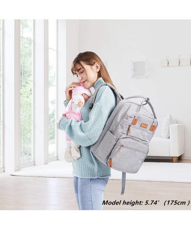 Rabjen Transformable Diaper Bag Backpack | Spacious for Twins | Travel Expandable | Gray - Buy Online on GoSupps.com